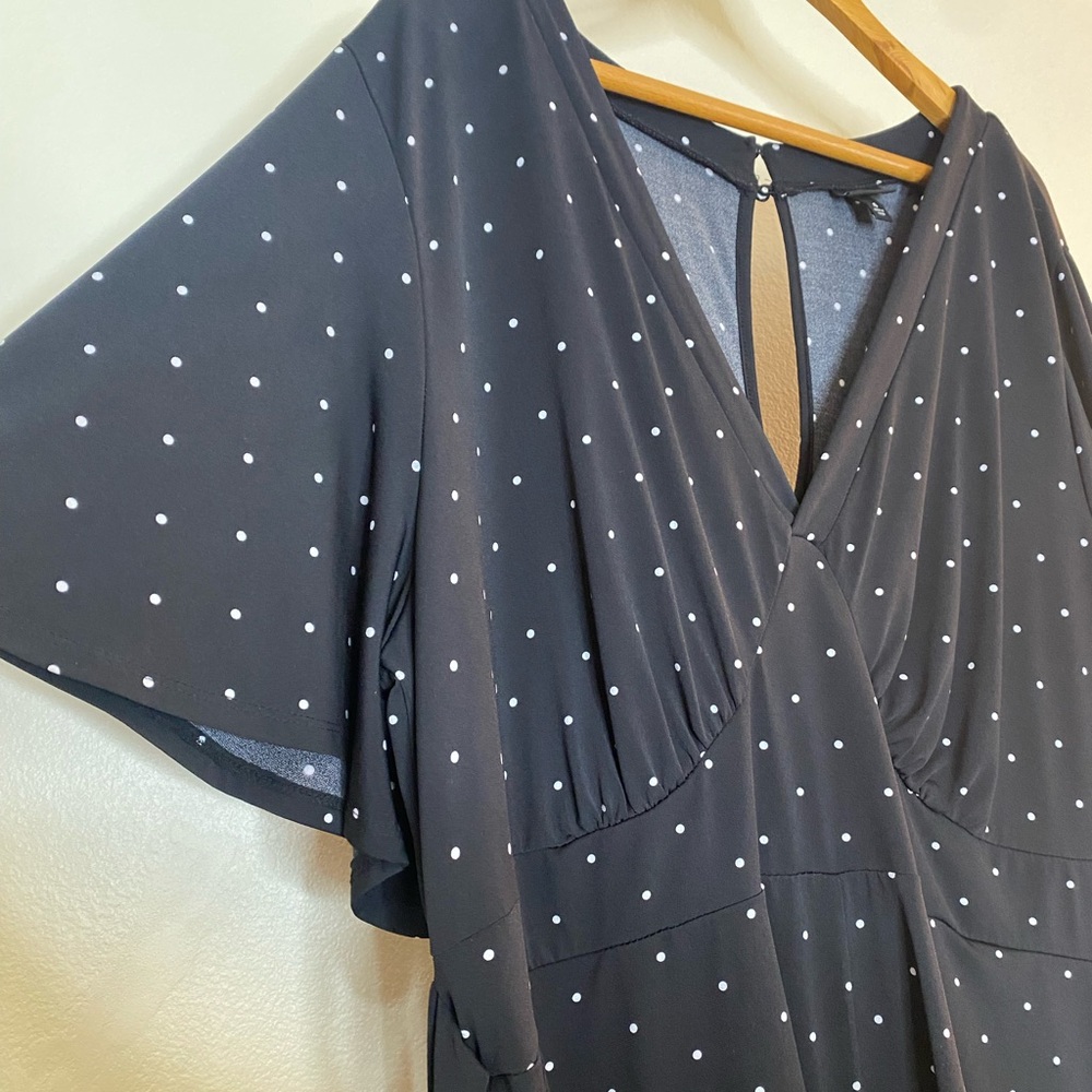 Polka Dot Flutter Sleeve Romper Torrid 4